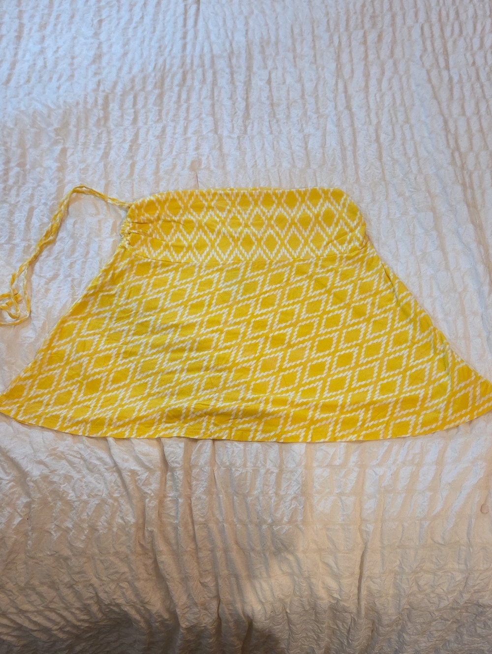 Patagonia Yellow Diamond-Pattern Skater Skirt